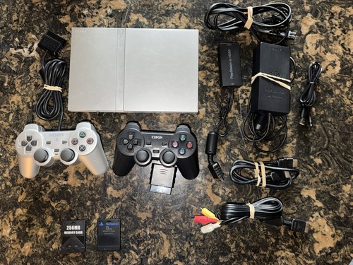 Sony ps2 slim console - ps2, argento